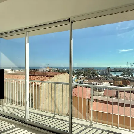 Centro Con Vistas Al Mar Y Parking アパート デニア