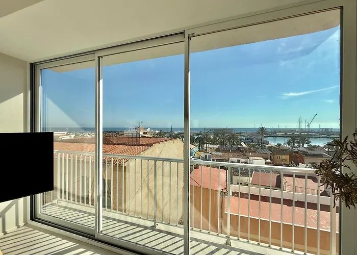 Centro Con Vistas Al Mar Y Parking アパート デニア